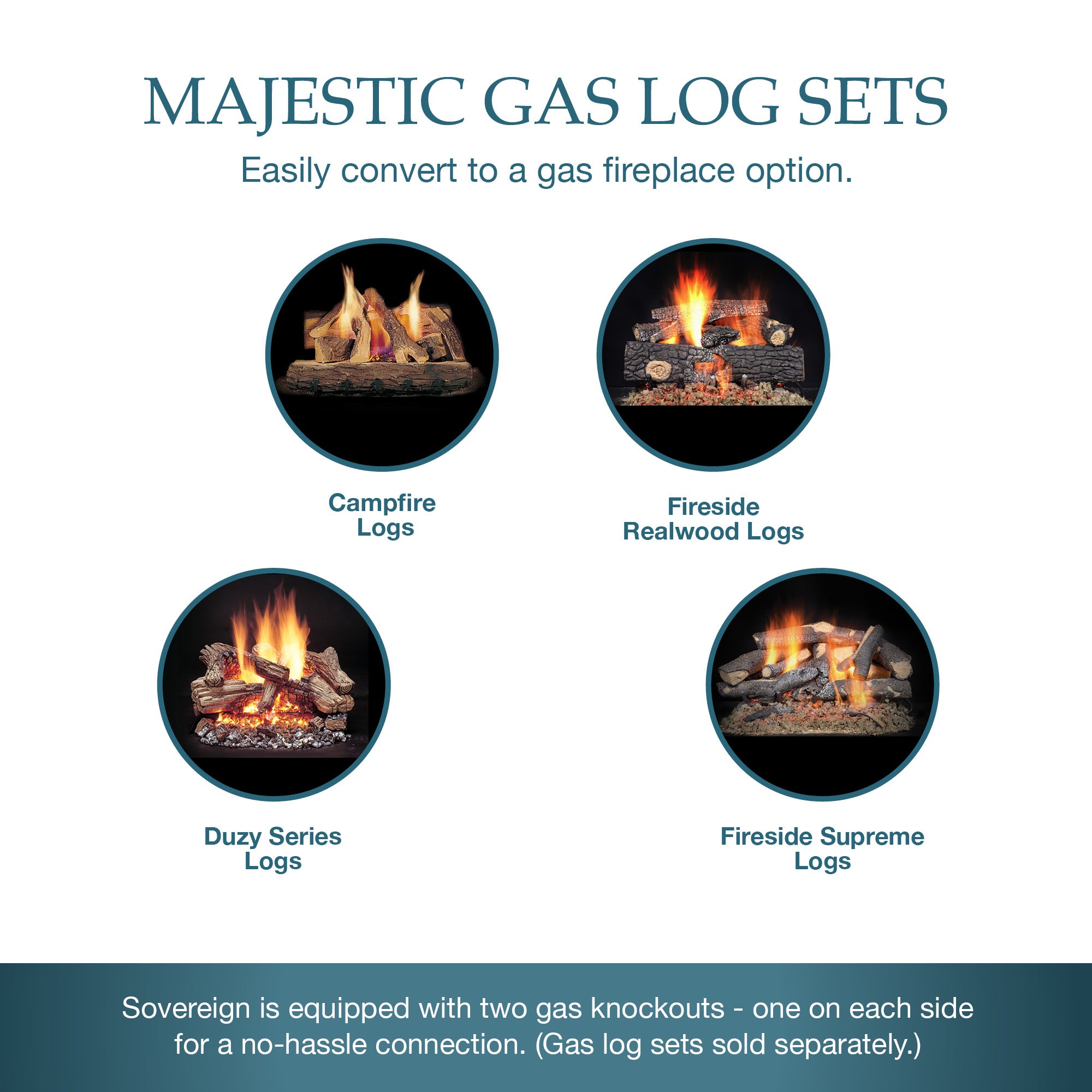 Majestic Sovereign 42-Inch Wood Burning Fireplace - SA42 Model for Cozy Indoor Heating & Rustic Home Decor