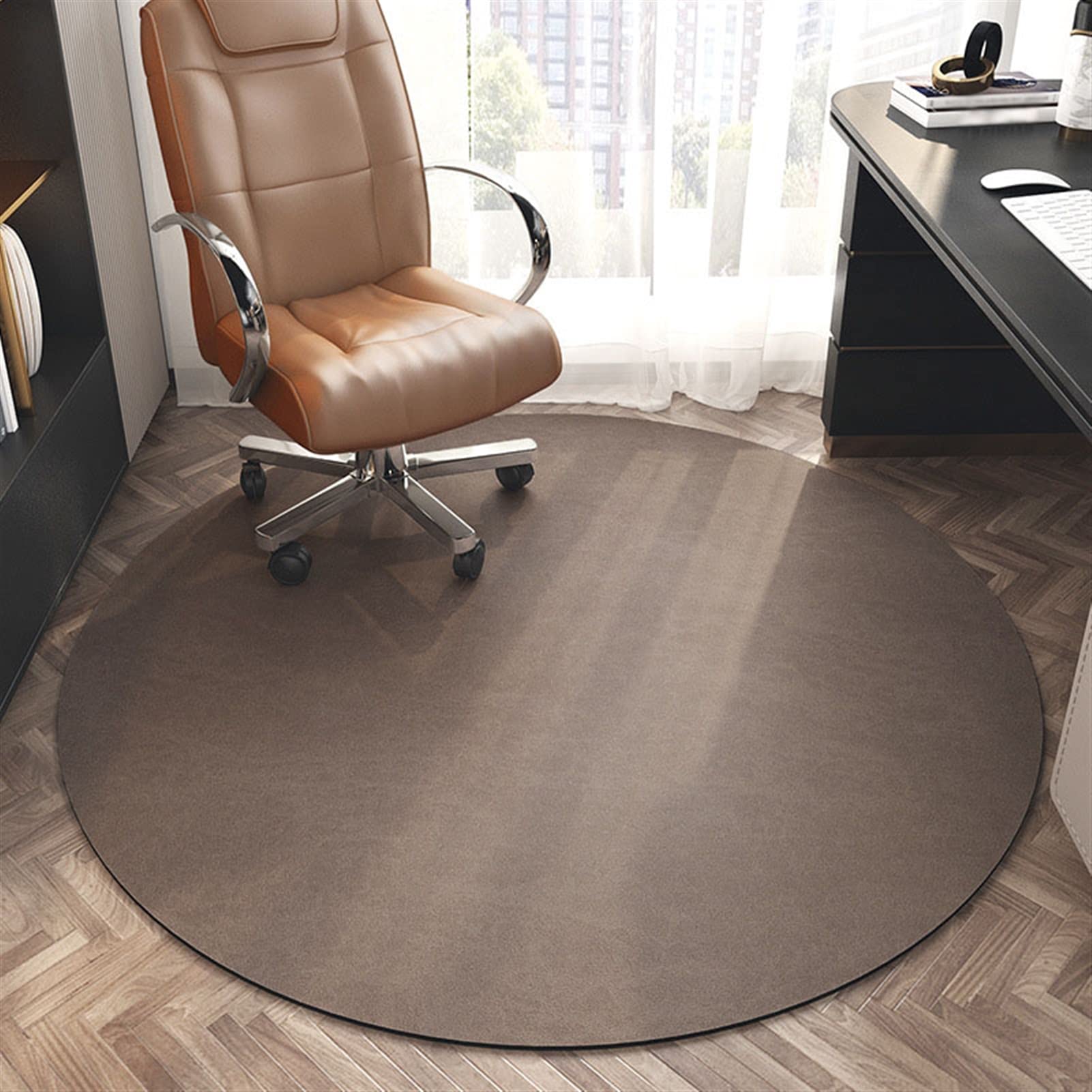 Round Office Chair Mat for Hardwood Floors - 24