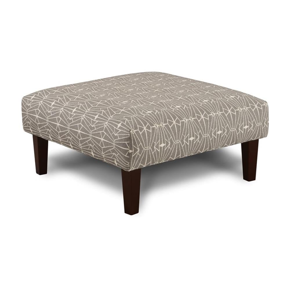 Furniture of America Gauthier Contemporary Gray Fabric Square Ottoman - Perfect for Living Room, Bedroom & Home Decor