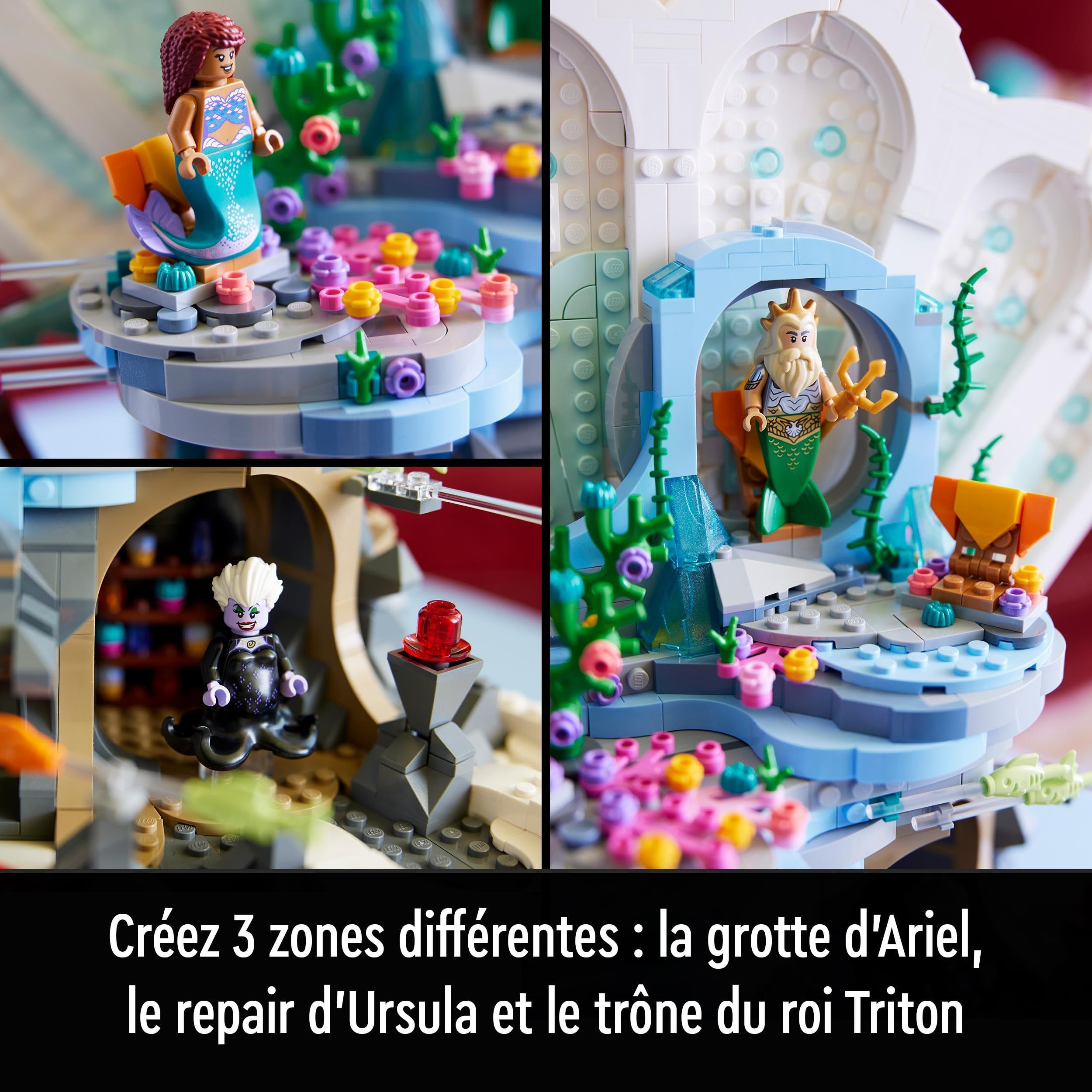 LEGO 43225 Disney The Little Mermaid Royal Clam Shell Building Set - Collectible Model with Mini Figures, Perfect Gift for Adults & Fans - Home Decor, Display Piece for Disney Enthusiasts