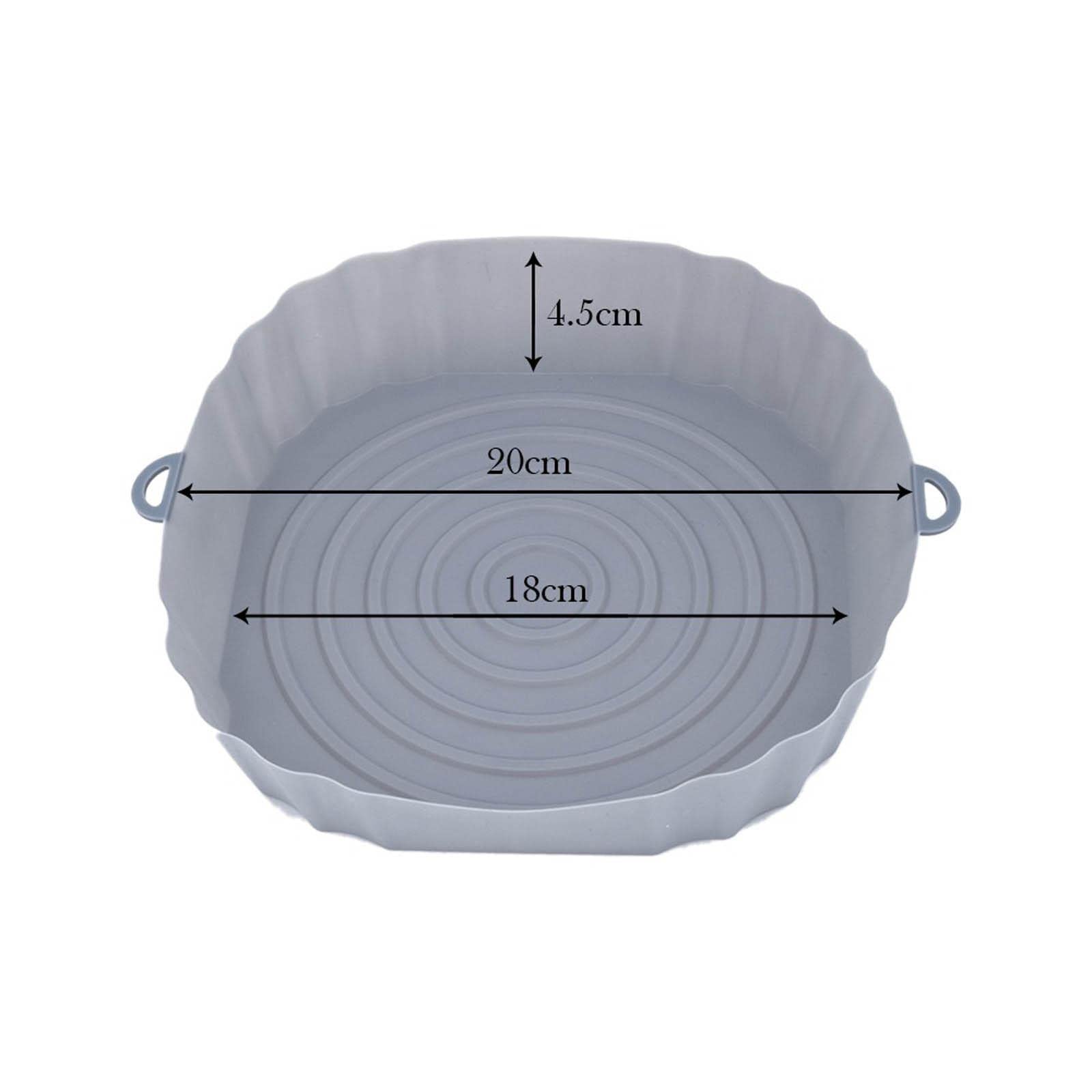 2-Pack Reusable Silicone Air Fryer Basket - Non-Stick Baking Tray for Pizza, Chicken & More | Oven-Safe Fryer Accessories for Healthy Cooking & Easy Cleanup | Perfect for Air Fryers, Toaster Ovens & Countertop Cooking