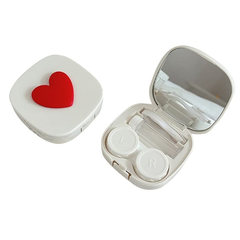 Heart-Shaped Lens Remover Kit with Mirror for Travel & Home Use