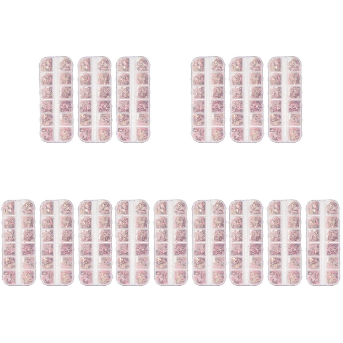 Beavorty 5pcs Nail Art Sequins Kit - Heart & Butterfly Shaped Metallic Glitter for Nail Decoration - Perfect for DIY Manicure, Nail Salon, Party & Special Occasions