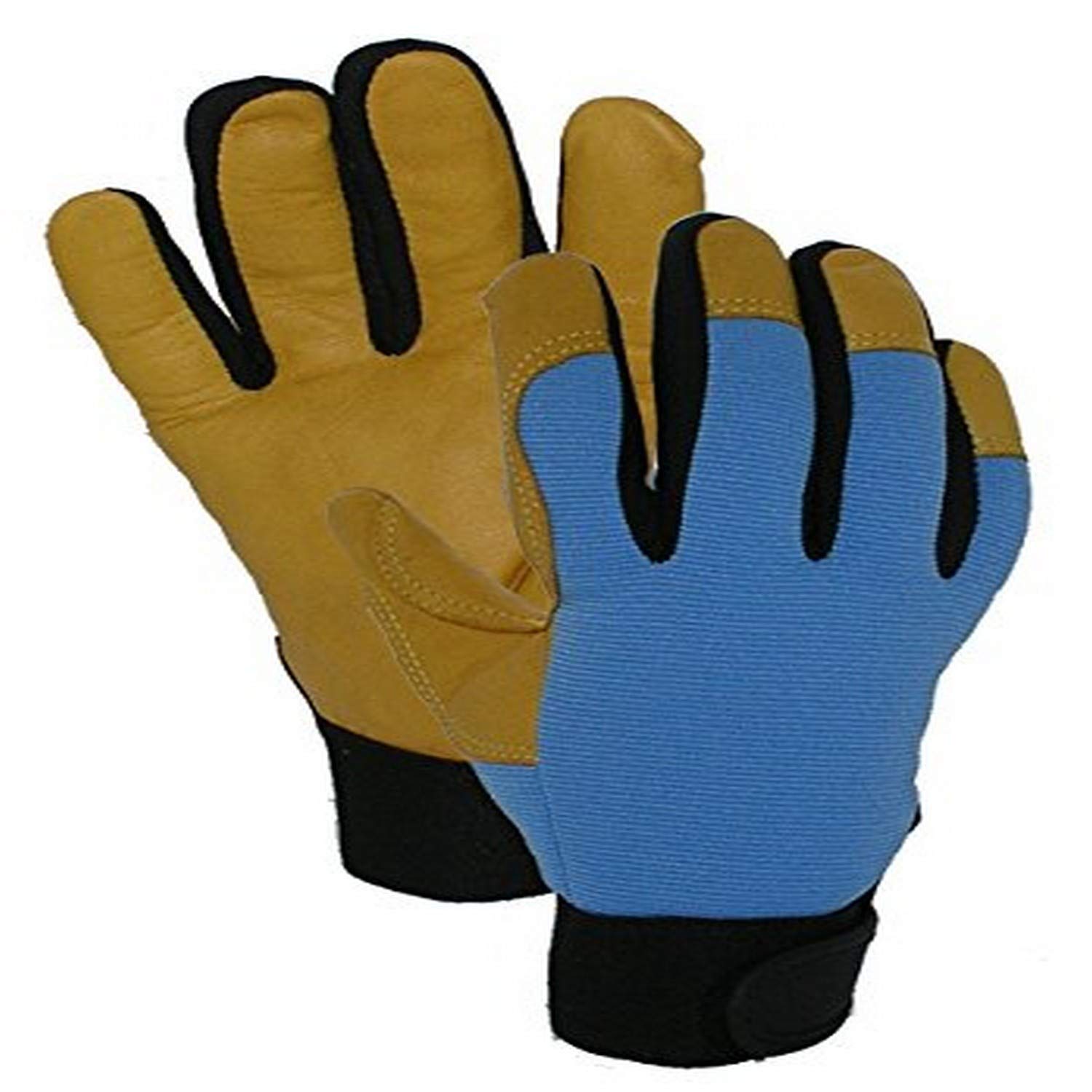 Premium Traditions Gardening Gloves - Breathable & Durable Blue/Yellow X-Large Size for Planting, Weeding & Outdoor Work