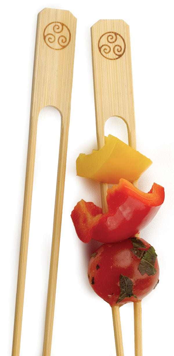 Premium RSVP Bamboo Double Skewers - 12 Inch Reusable BBQ Grilling Skewers for Kabobs, Shrimp, Vegetables - Perfect for Outdoor Cooking, Camping & Backyard Parties