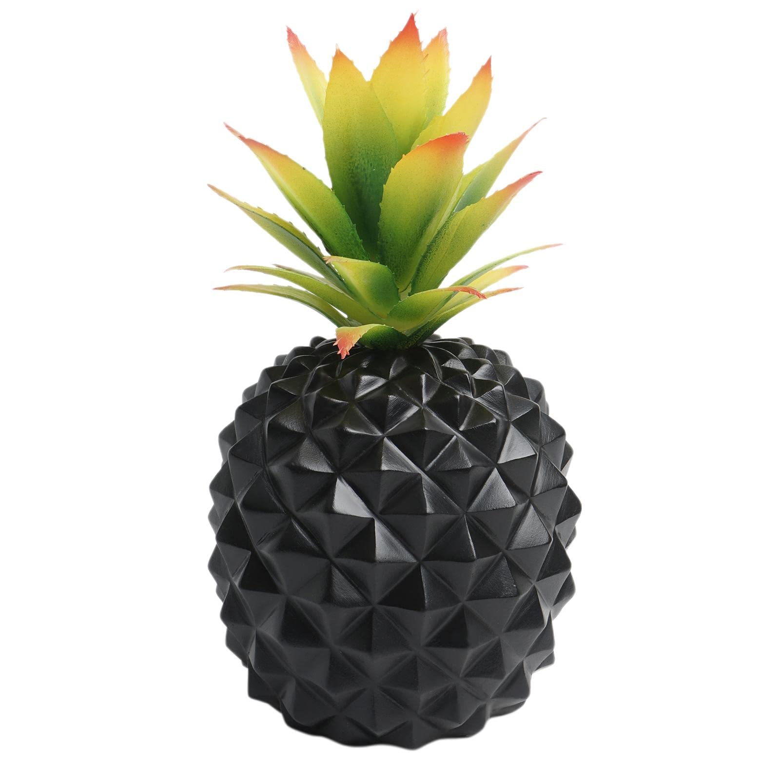 FAKEME Black Pineapple Fruit Ornament - Handmade Home Decor, Tabletop Decoration, Gift for Housewarming, Kitchen & Living Room Decor - Perfect for Tropical Theme Parties & Farmhouse Style Interiors