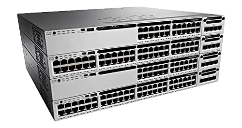 Cisco WS-C3850-48T-E Catalyst 3850 48-Port Gigabit Ethernet Switch | IP Services | Refurbished | Ideal for Office Networks & Data Centers
