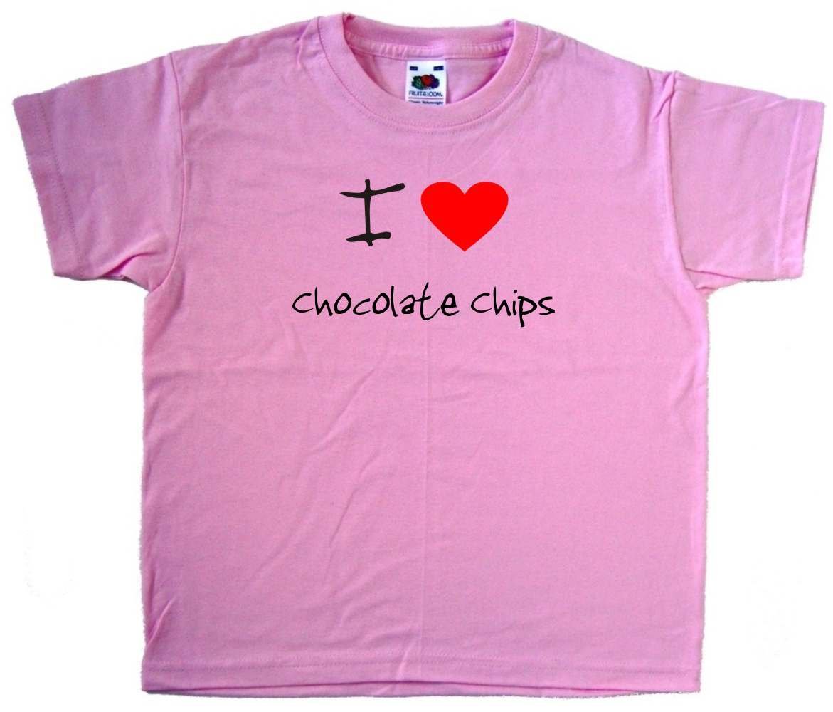 Pink Heart Chocolate Chips Kids T-Shirt - Cute Valentine's Day Outfit for Girls & Boys | Birthday Gift, School Wear, Family Matching