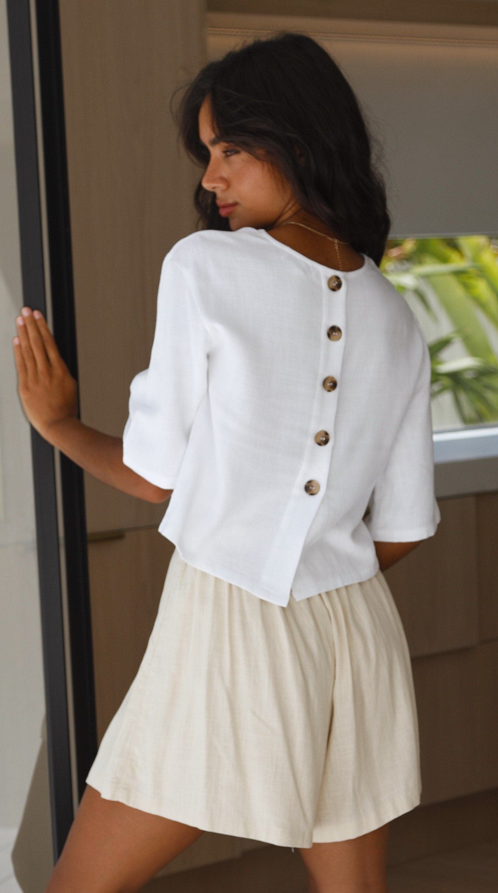 Charlotte Top for Women - Elegant White Blouse for Casual & Office Wear | Perfect for Summer Outfits & Business Attire