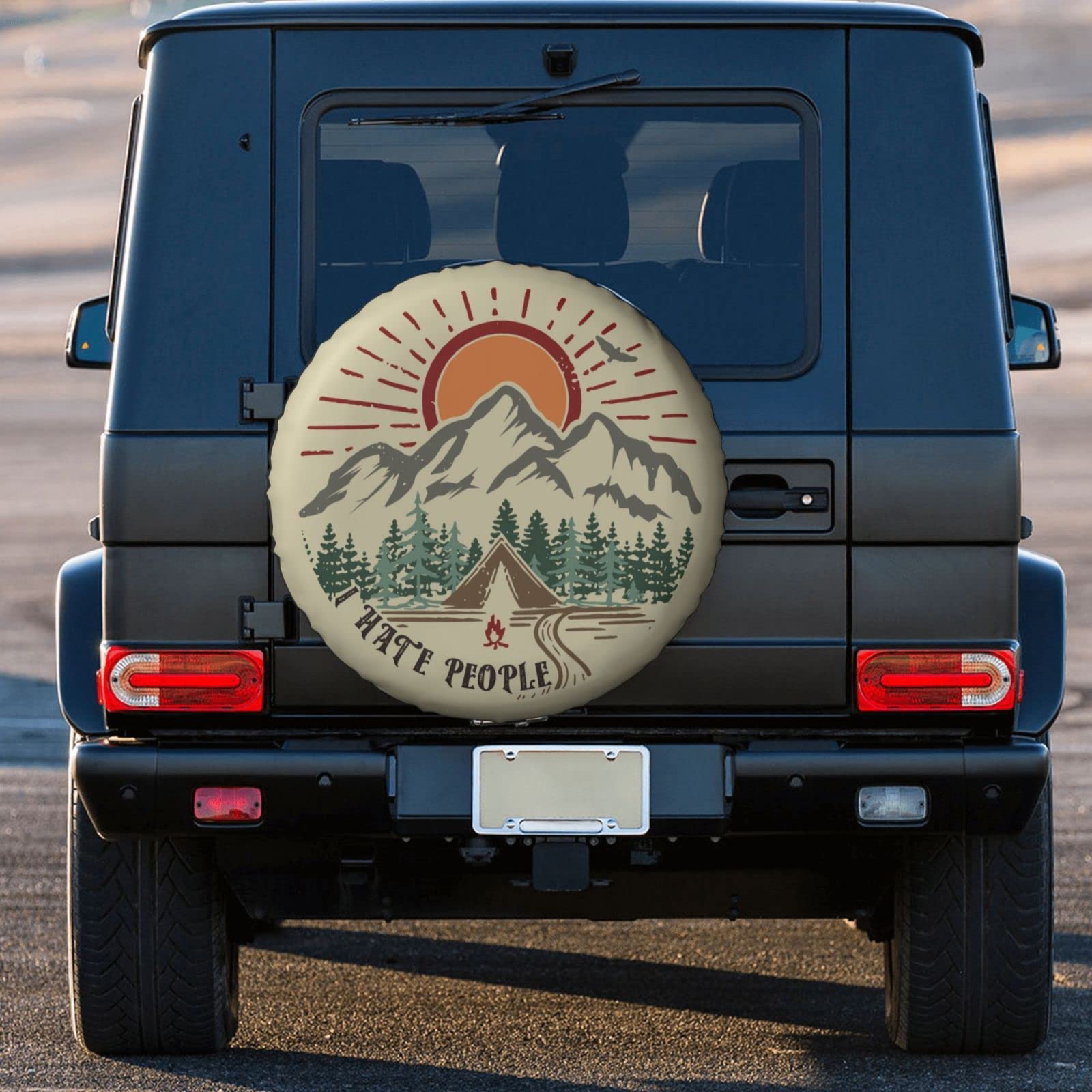 Universal Weatherproof Spare Tire Cover - Fits 15