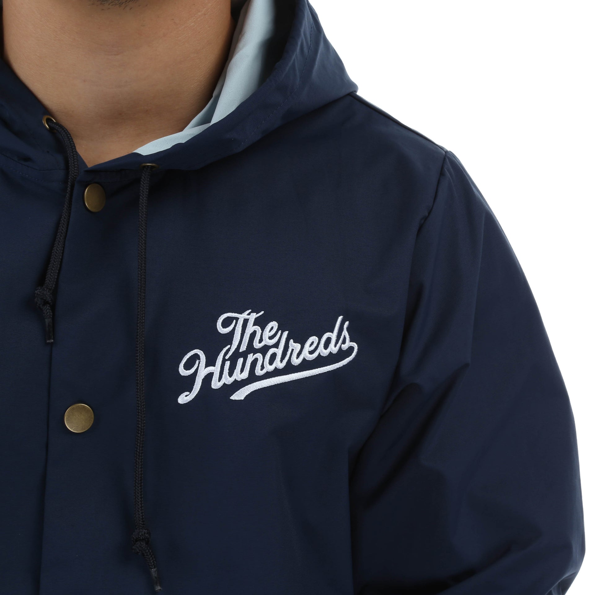 The Hundreds Slant Tail Hooded Jacket - Navy Blue Streetwear Hoodie for Men | Urban Fashion, Casual Wear & Outdoor Activities