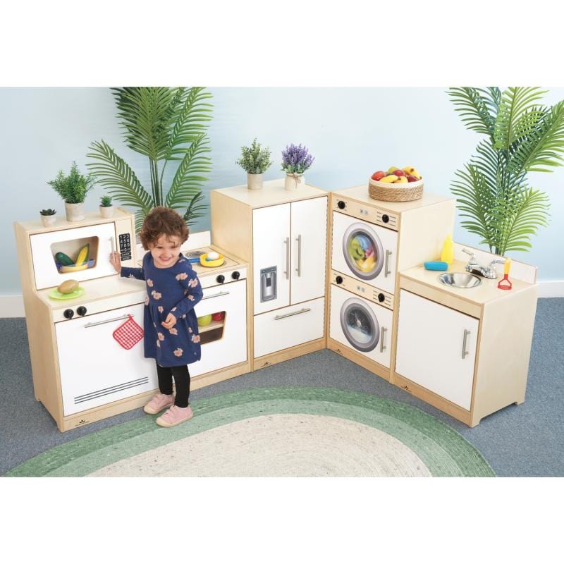 Whitney Brothers Modern Kitchen Set for Kids - Wooden Play Kitchen with Realistic Features - Perfect for Pretend Play, Role-Playing & Early Learning at Home or Preschool