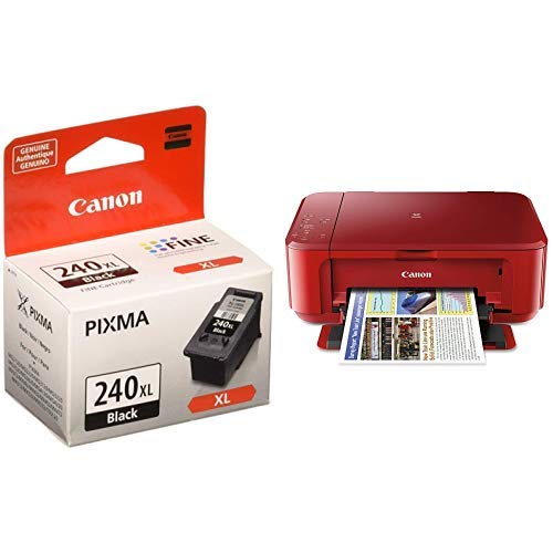 Canon PG-240XL Black Ink Cartridge & PIXMA MG3620 Wireless All-In-One Color Inkjet Printer with Mobile/Tablet Printing - Home Office, School, Photo Printing Solution