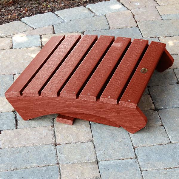 Premium Outdoor Folding Adirondack Ottoman - Waterproof Patio Footrest & Garden Lounge Chair Accessory for Deck, Poolside & Backyard Relaxation