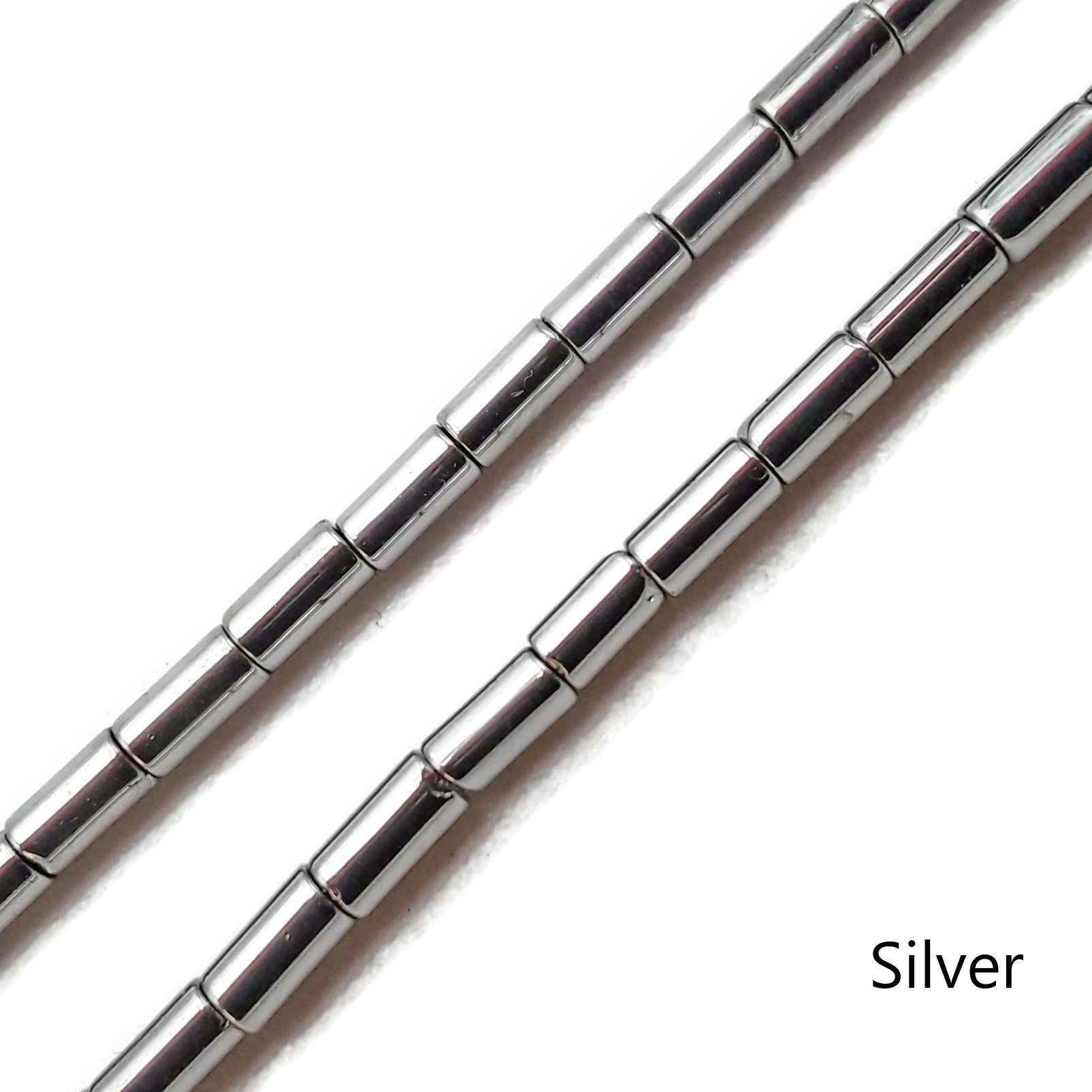 2x5mm Smooth Crystal Glass Tube Beads - 15 Strands for Jewelry Making, Bracelets, Necklaces & DIY Crafts