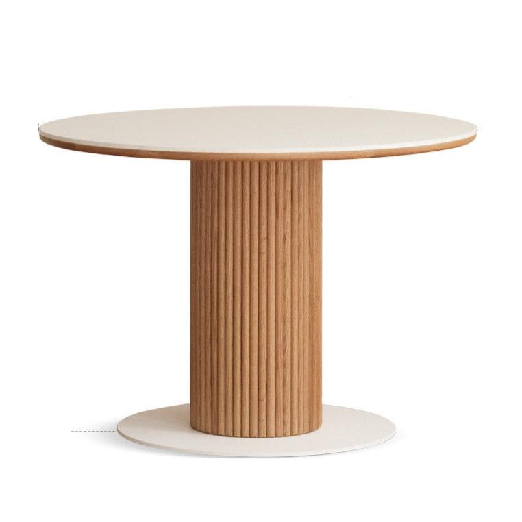 Solid Oak Wood Modern Rocking Dining Table - Perfect for Farmhouse, Rustic & Contemporary Dining Rooms