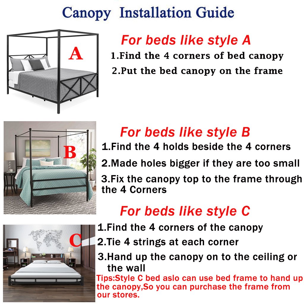 70% Blackout Canopy Princess 4-Poster Bed with Mosquito Net - Grey California King Size for Girls, Women & Boys | Perfect for Bedroom Decor, Sun Protection & Bug-Free Sleep