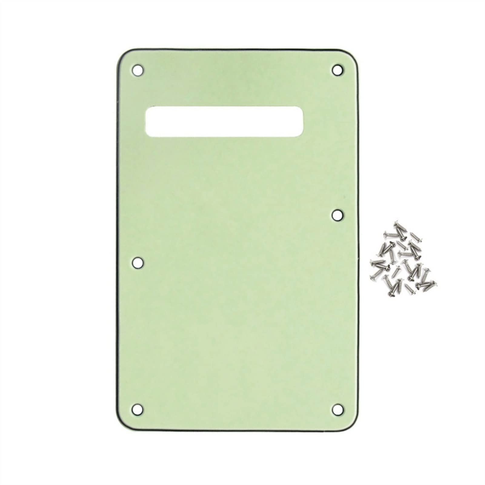 Mint Green Electric Guitar Tremolo Cavity Cover Backplate with Screws - Replacement Pickguard for Fender Stratocaster & Similar Models | Perfect for DIY Guitar Repair & Customization