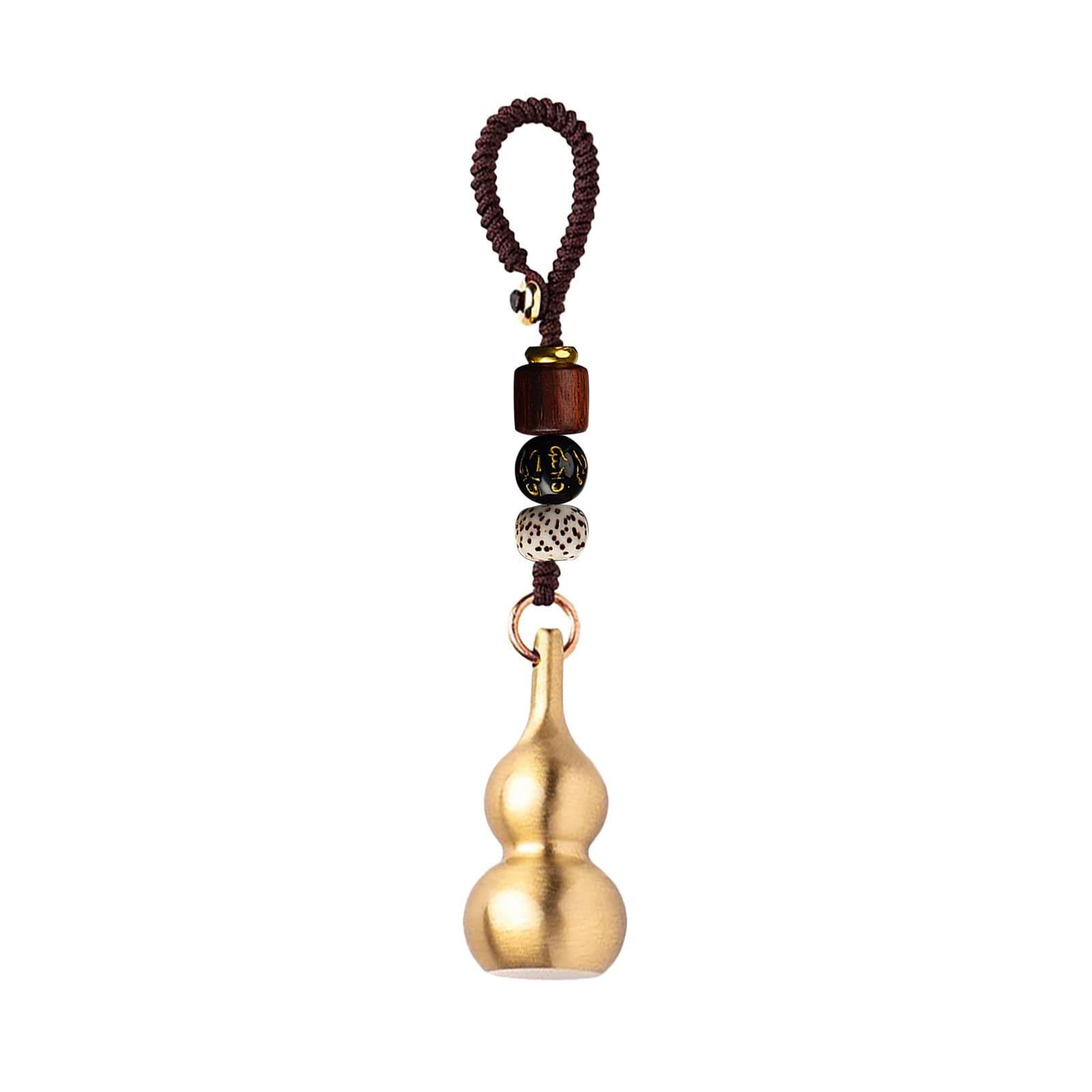 Gourd Brass Keychain - Durable Copper Car Keychain Pendant, Metal Keychains JE-185 for Home, Office, and Travel Accessories