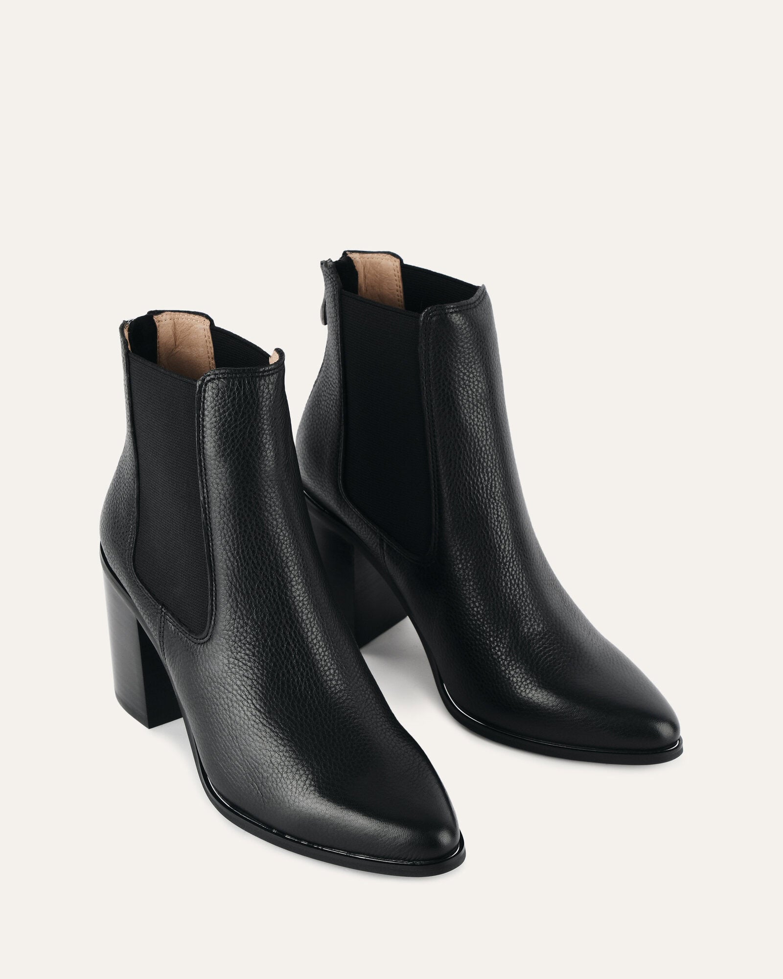 Black Leather Lover High Ankle Boots for Women - Stylish & Comfortable Fall/Winter Fashion Booties for Casual Outfits, Date Nights & Office Wear