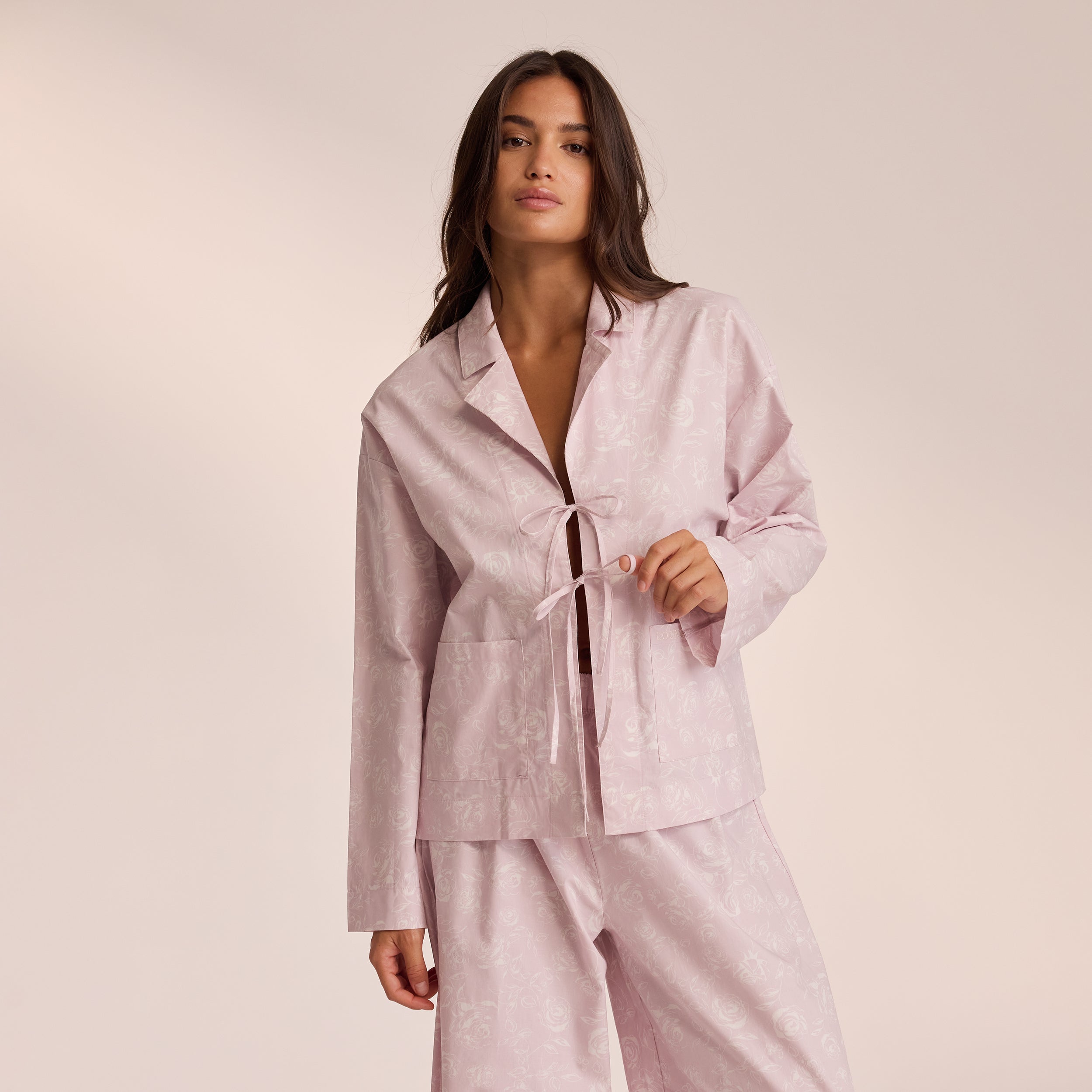 Soft & Comfortable Cotton Pyjama Shirt for Women - Breathable Lilac Sleepwear for Nightwear & Lounge Wear - Perfect for Relaxing at Home or Traveling