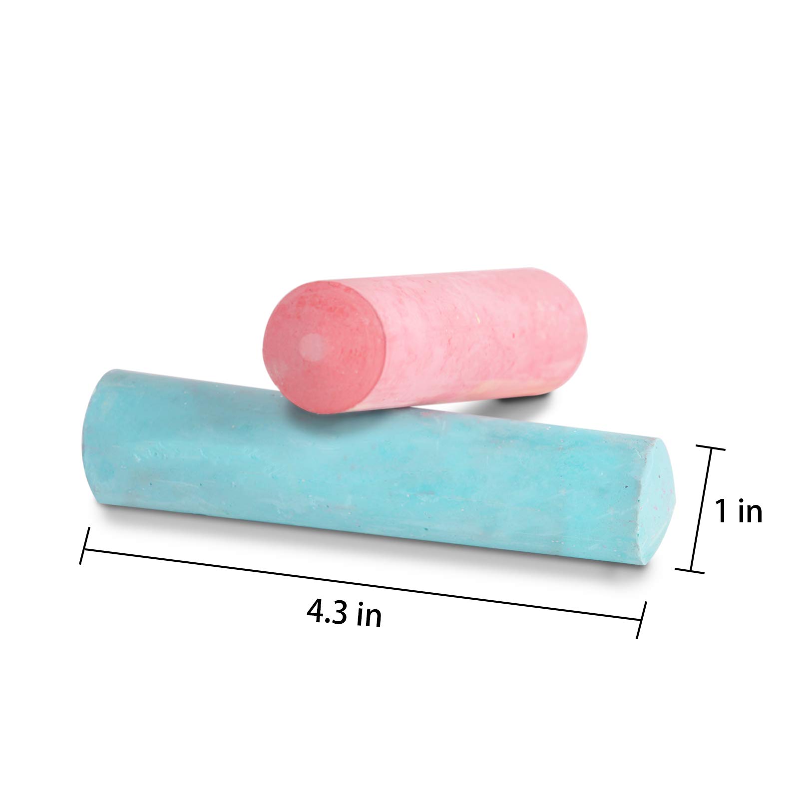 4-in-1 Jumbo Sidewalk Chalk Set - 20 Count Washable Non-Toxic Chalk (Classic, Tie Dye, Glitter & Glow) for Kids Outdoor Art & Play - Perfect for Driveway Drawing, Birthday Parties & Summer Activities