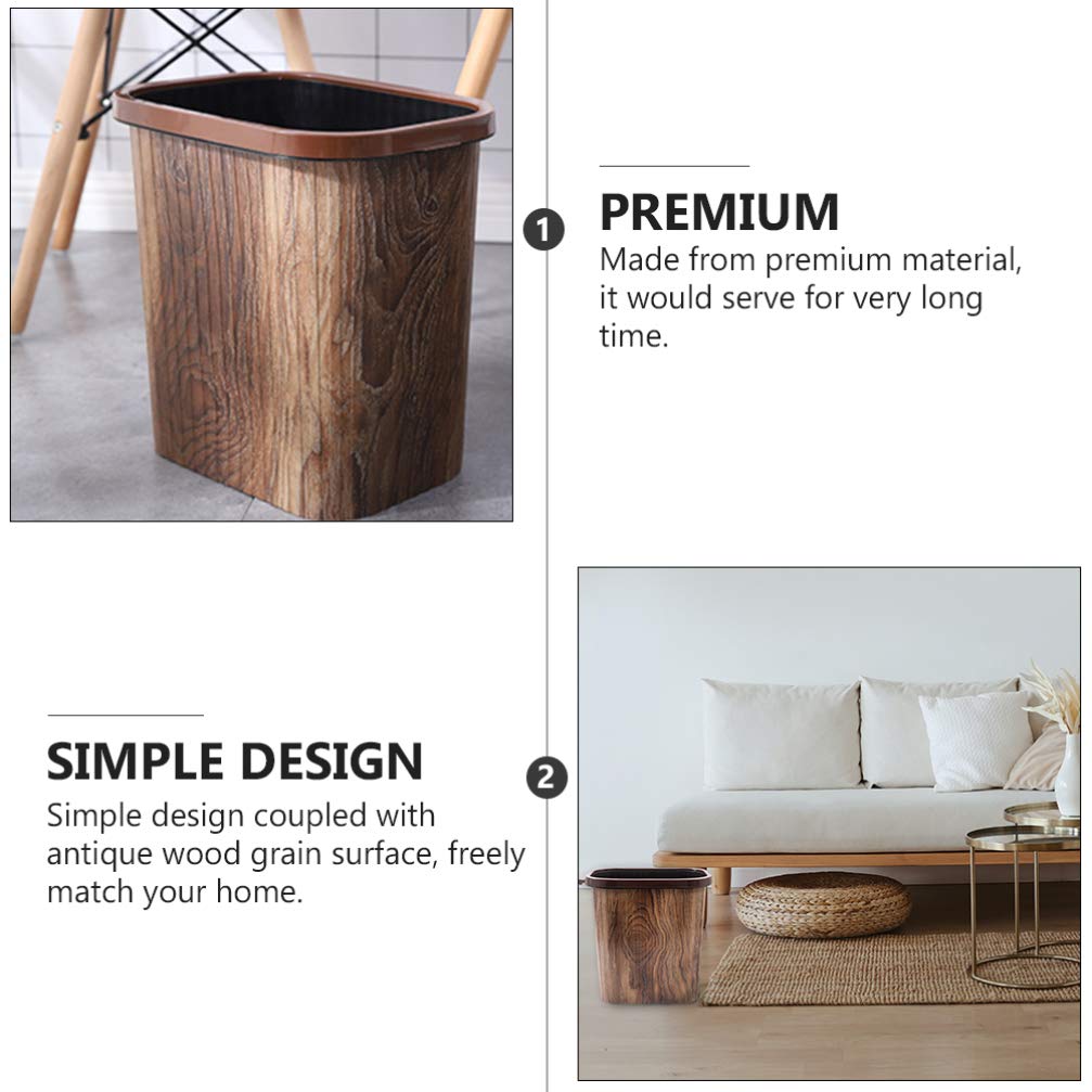 Rustic Farmhouse Wastebasket Trash Can - Decorative Metal Bin for Bathroom, Kitchen, Office, Dorm & Laundry Room | Perfect for Farmhouse Decor & Small Space Organization