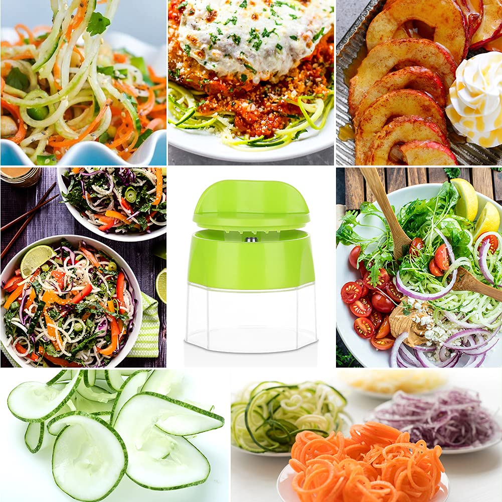 4-in-1 Vegetable Spiralizer - Zucchini Noodle Maker for Healthy Zoodles, Pasta & Salads | Perfect for Low-Carb, Keto & Vegan Diets | Kitchen Gadget for Meal Prep & Healthy Eating
