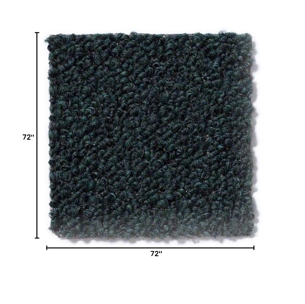 Home Queen 6' Round Dark Green Indoor/Outdoor Commercial Area Rug - Perfect for Living Room, Patio, Office & High Traffic Areas