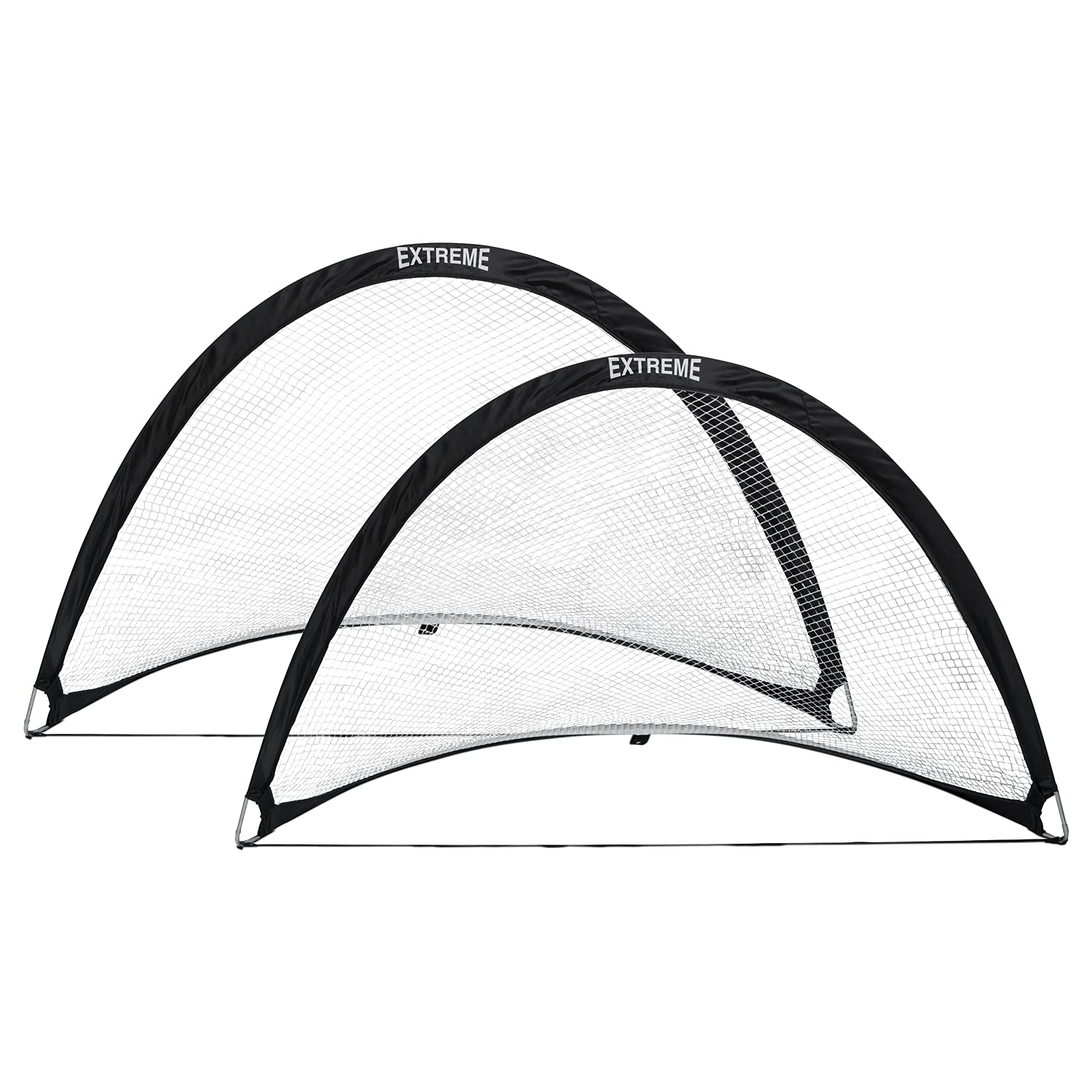 Champion Sports Extreme Pop-Up Soccer Goal with Carrying Bag - Portable Soccer Net for Kids & Adults - Perfect for Backyard, Training, and Beach Soccer Games