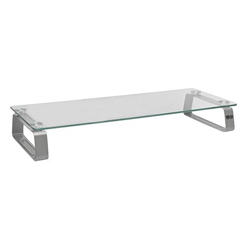 Universal Glass Monitor Riser Stand for Computer, Laptop & Printer - Ergonomic Desk Organizer for Home & Office Workspace