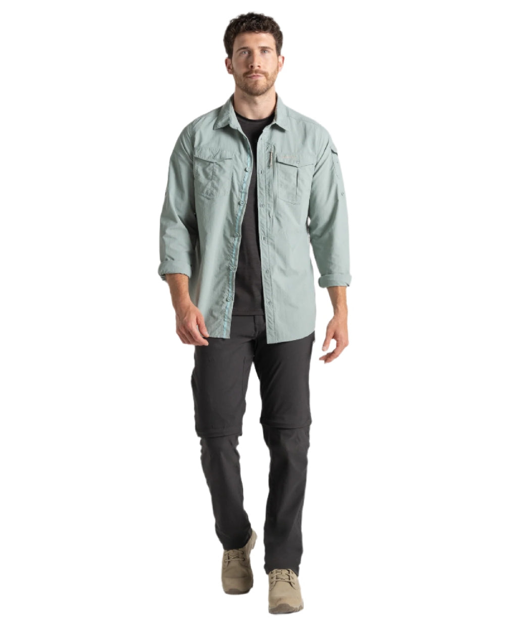 Craghoppers Men's NosiLife Adventure Long Sleeve Shirt III - Bug Repellent Travel & Hiking Shirt for Outdoor Activities