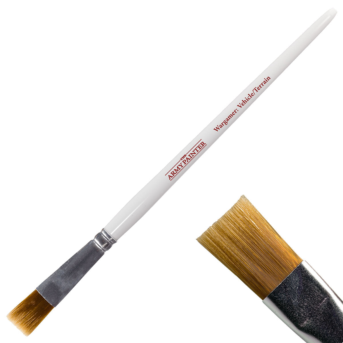 Wargamer Brush Set for Vehicles & Scenery - Premium Miniature Painting Brushes for Warhammer, Model Kits & Diorama Building - Perfect for Hobbyists & Tabletop Gamers