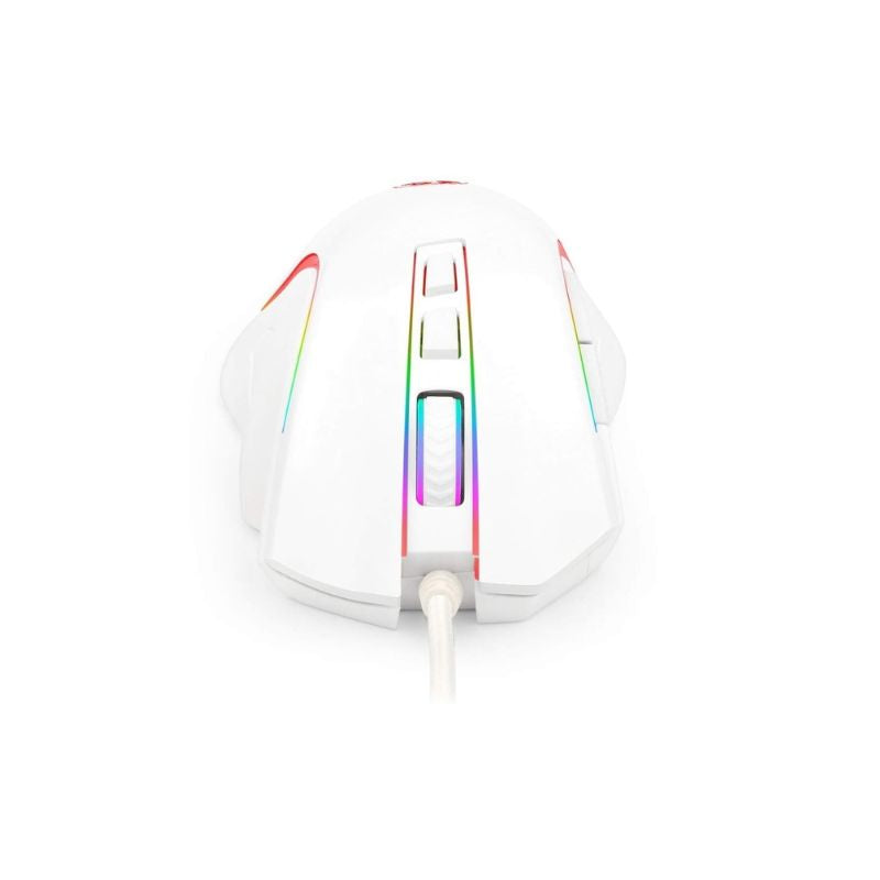 Redragon GRIFFIN M607 RGB Gaming Mouse - 7200 DPI, Ergonomic Design, 7 Programmable Buttons - Perfect for PC Gaming, Esports & Office Work (White)