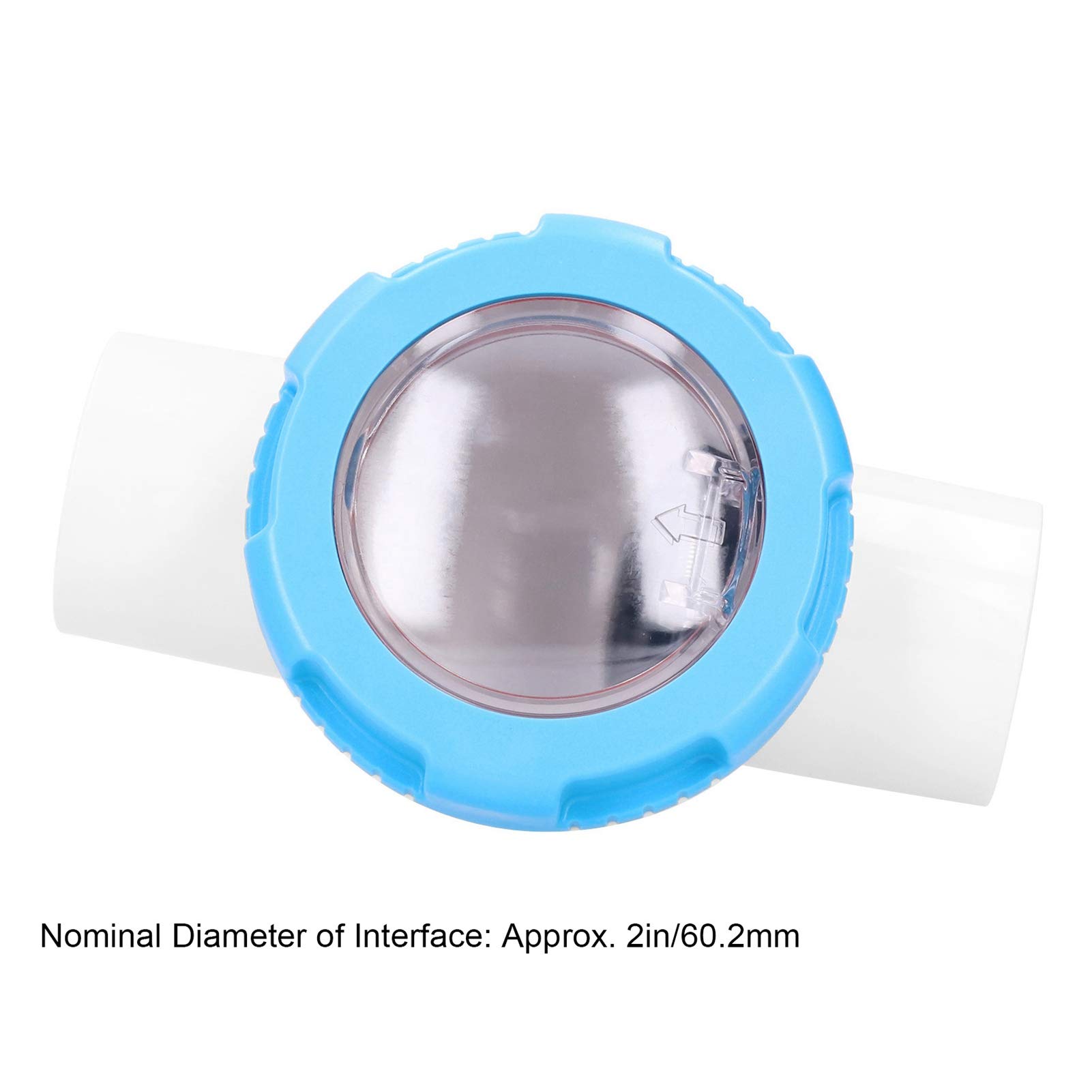 2 Inch Clear Swimming Pool Check Valve - Non Return Backflow Preventer for Pool Pipes | Durable One-Way Valve for Inground & Above Ground Pools, Spas, and Water Filtration Systems