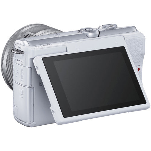 Canon EOS M200 Mirrorless Digital Camera with 15-45mm Lens (White) - Perfect for Vlogging, Travel Photography & Everyday Shooting