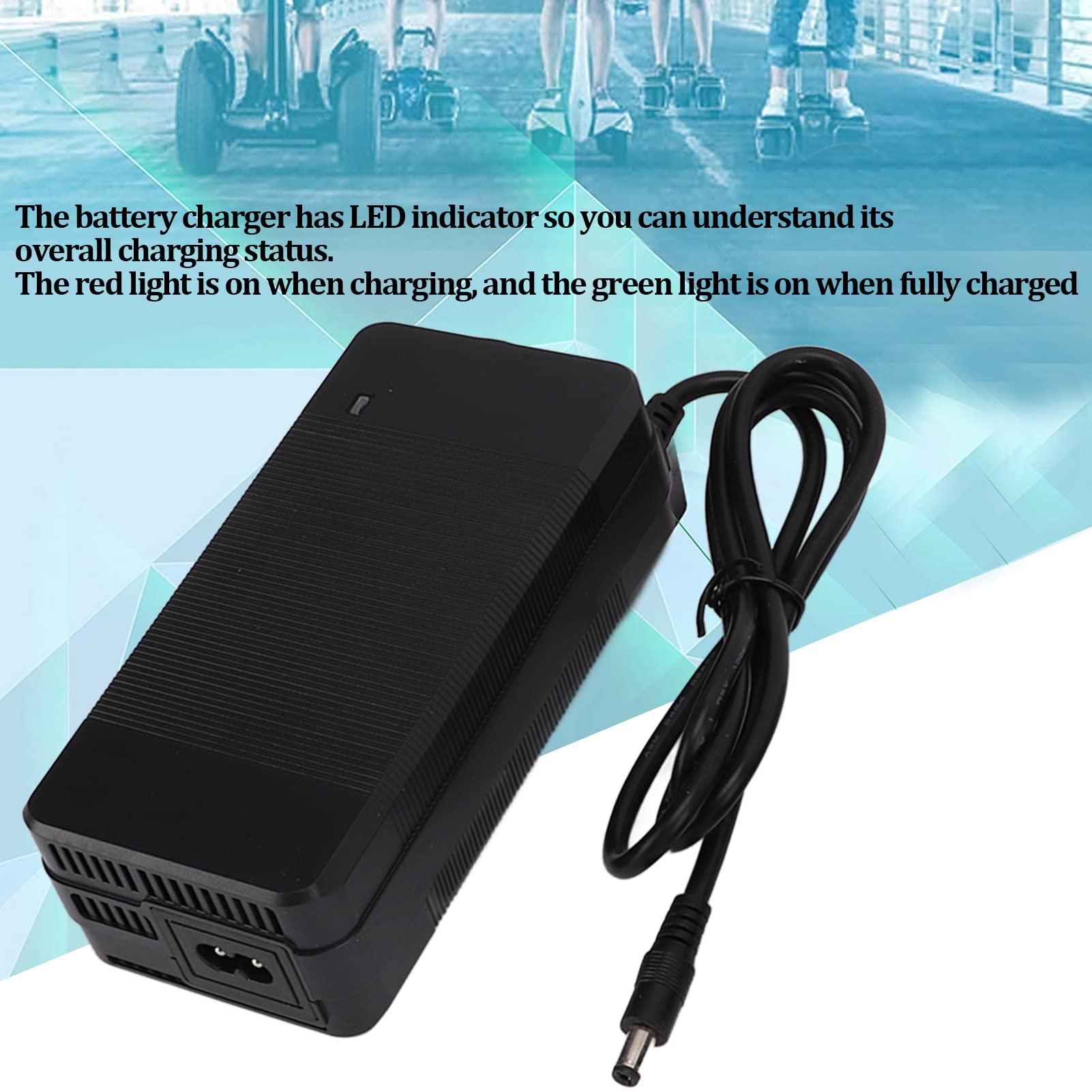 42V 3A Lithium Battery Charger - Fast Charging Power Adapter for Electric Scooters, E-Bikes & Hoverboards | Perfect for Commuting & Outdoor Adventures