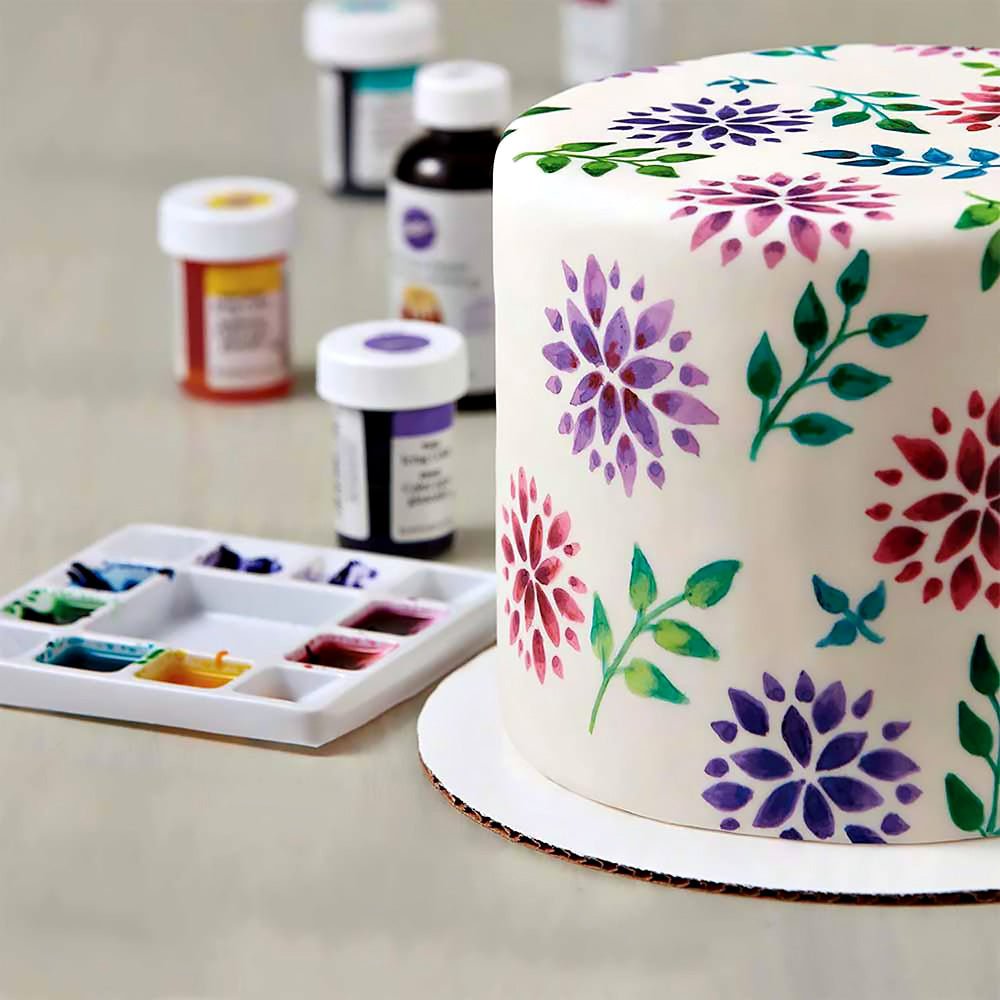 6-Piece Daisy Decorating Brush Set - Professional Cake & Cookie Decorating Tools for Baking, Desserts, and DIY Crafts