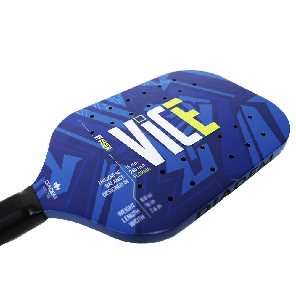 Diadem VICE Pickleball Paddle - Premium Carbon Fiber Paddle for Control & Power - USA Pickleball Approved - Perfect for Tournaments & Recreational Play