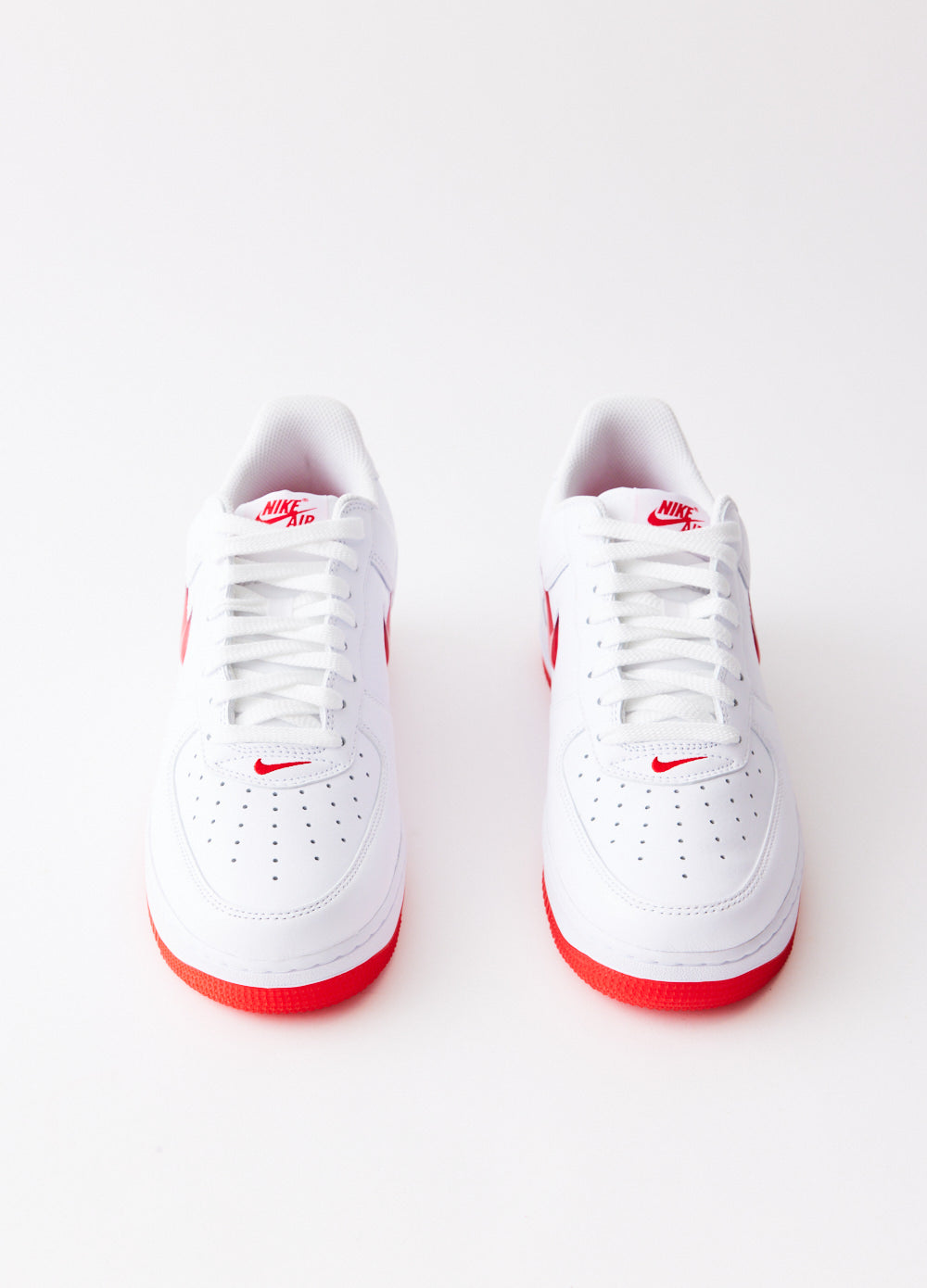 Nike Air Force 1 Low Retro 'Red Jewel' White Men's Basketball Sneakers - Classic Streetwear Shoes for Casual Wear & Urban Fashion