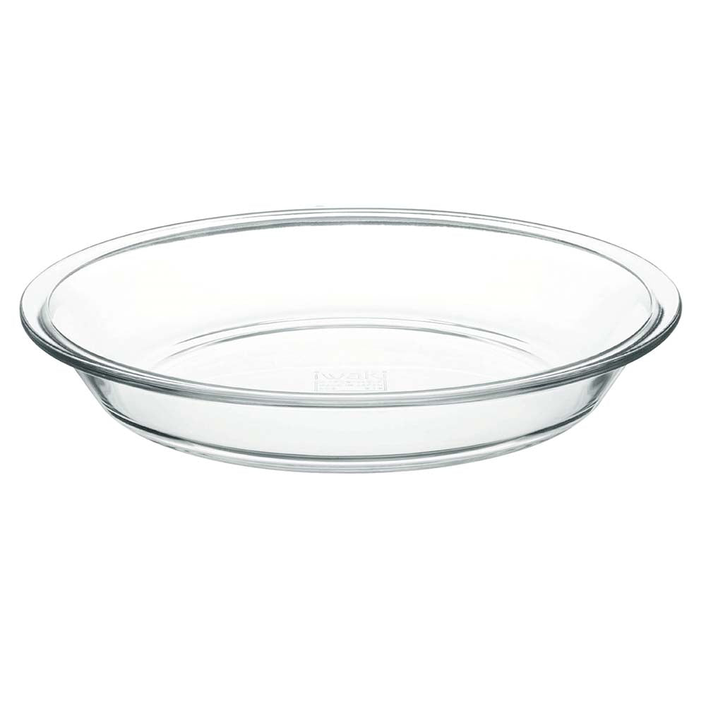 Iwaki Heat Resistant Glass Pie Plate - 9 Inch Oven Safe Baking Dish for Apple Pie, Quiche, Casserole - Perfect for Thanksgiving, Christmas & Family Gatherings