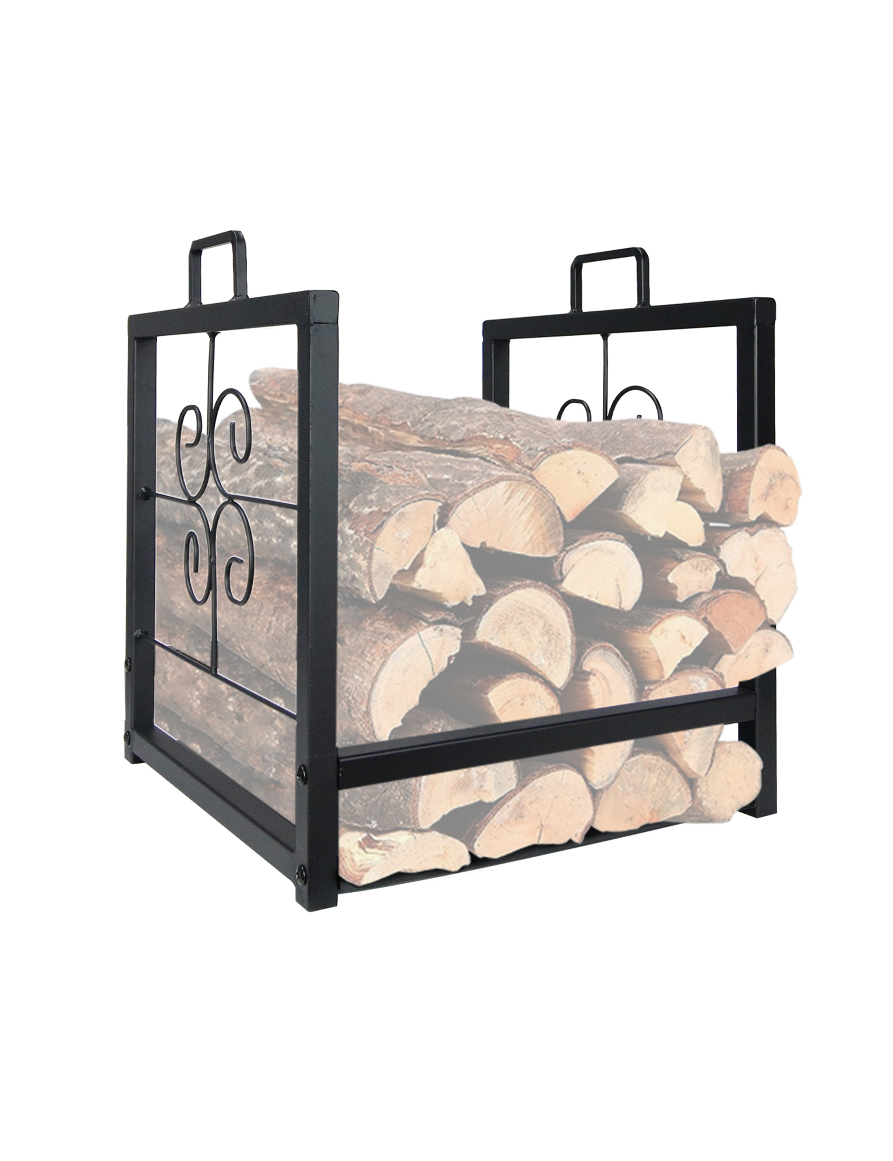 Heavy Duty Portable Firewood Rack with Handle - Outdoor Log Holder for Firewood Storage - Perfect for Camping, Backyard, Fireplace & Patio Use
