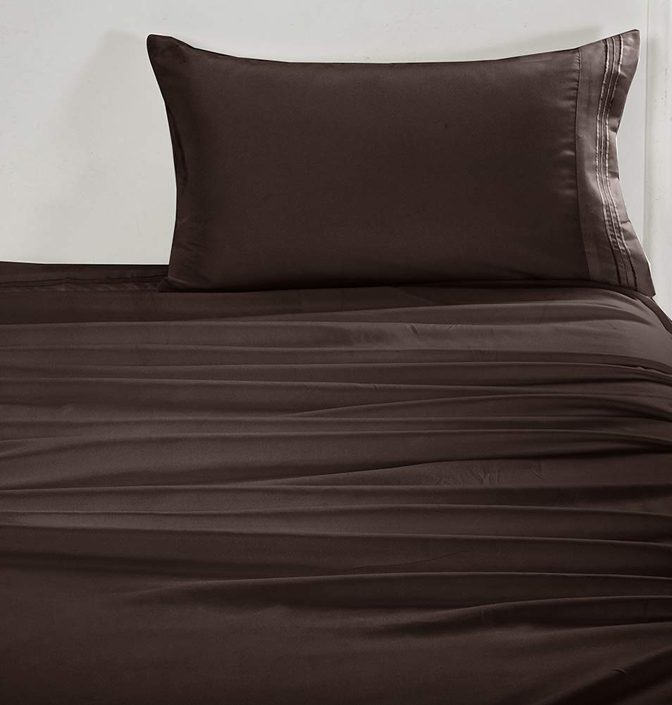 Premium King Size Sheet Set - 4 Piece Luxury Bedding with Deep Pockets - Ultra Soft & Breathable Cooling Fabric - Wrinkle Free Hotel Quality Sheets for Comfortable Sleep - Perfect for Master Bedroom, Guest Room & Airbnb Stays