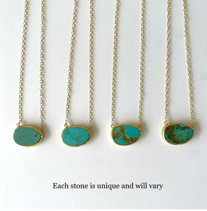 Anna Beck Asymmetrical Turquoise Necklace - Handmade Boho Jewelry for Women | Perfect for Casual Wear, Beach Outfits & Special Occasions