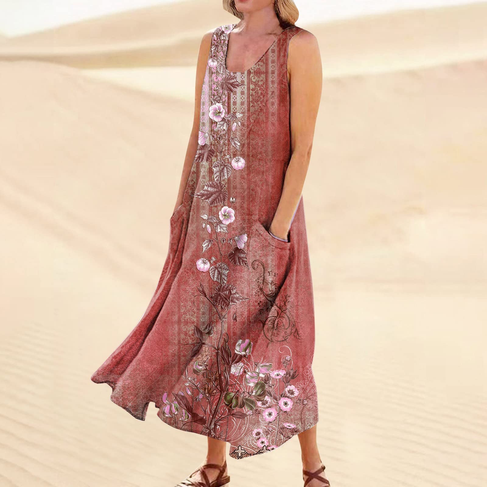 Women's Sleeveless Maxi Dress 2024 - Casual Solid Color Summer Dress for Women (S-3XL) | Perfect for Beach Vacations, Outdoor Parties & Summer Weddings