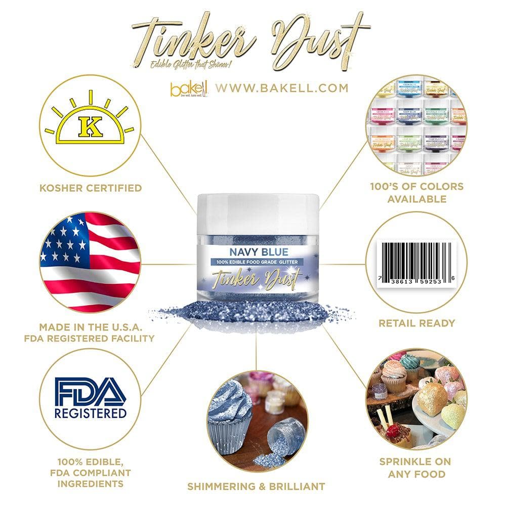 Cowboys Football Navy Blue & Silver Tinker Dust® Glitter Set - Perfect for Game Day, Tailgating & Football Party Decorations