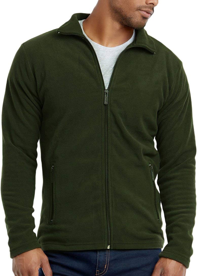 ToBeInStyle Men's Warm Polar Fleece Jacket - Lightweight Winter Coat for Outdoor Activities, Hiking & Casual Wear - Water-Resistant Cold Weather Jacket for Men