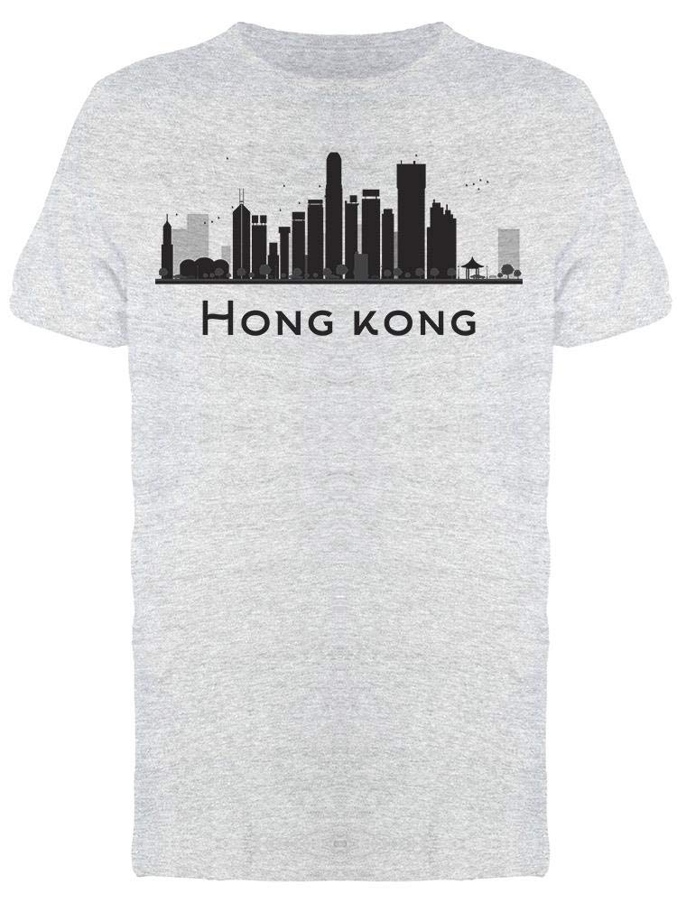Hong Kong City Skyline Black T-Shirt for Men - Stylish Urban Graphic Tee for Casual Wear & Travel