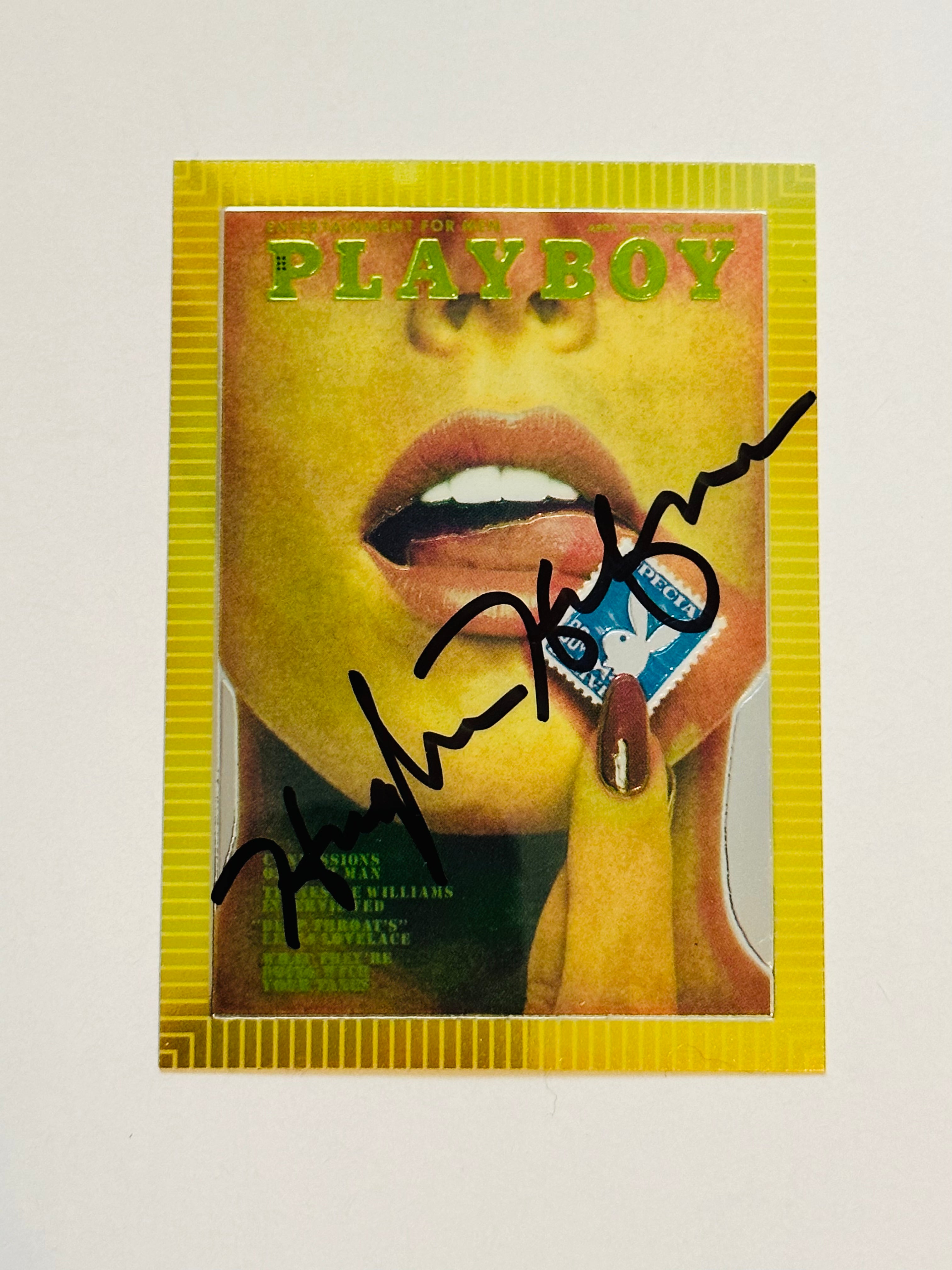 Playboy Hugh Hefner Rare Autographed Foil Trading Card with COA - Perfect for Collectors, Memorabilia Displays & Gift Giving