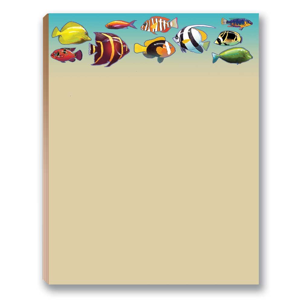 Stonehouse Collection Beach & Ocean Themed Notepads - Set of 4 USA-Made Writing Pads - Perfect for Beach Vacations, Office Memos & Gift Giving